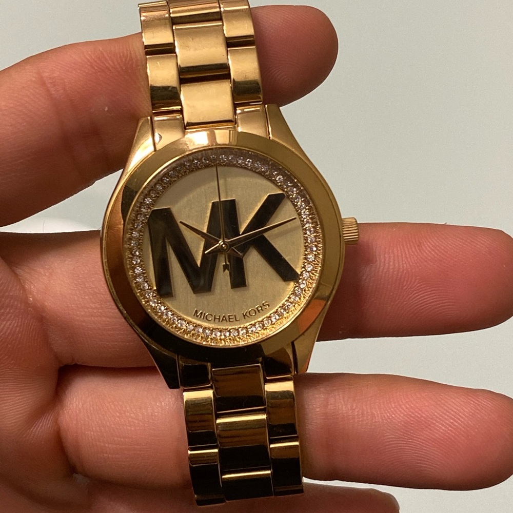 Michael Kors WMNS MiD Size Slim Runway Gold Watch